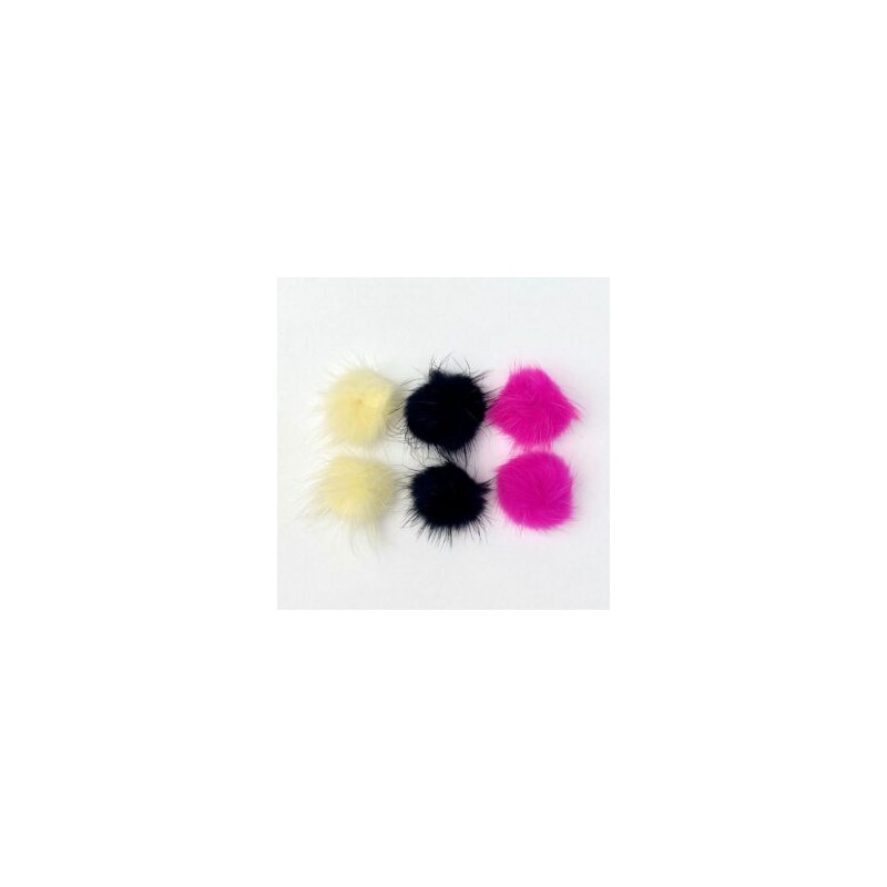 Contenedor con pompones 6 piezas