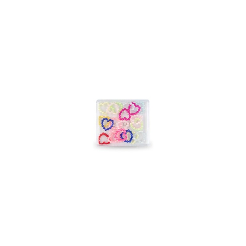 Set corazones de perla